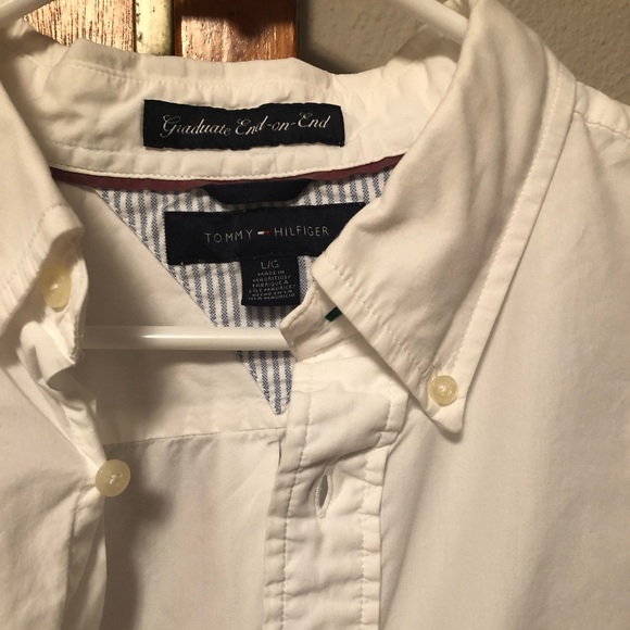 Tommy Hilfiger White Casual Button Down - Picture 2 of 2